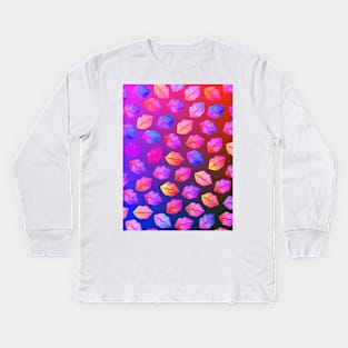 LOVE Lips Kids Long Sleeve T-Shirt